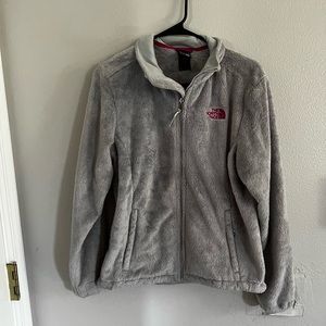 The North Face grey fuzzy jacket